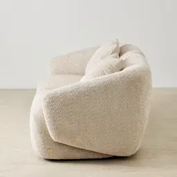 Willow Mid Beige Woven Fabric 2 Pieces Modular Sofa