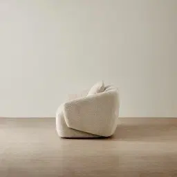 Willow Mid Beige Woven Fabric 2 Pieces Modular Sofa