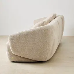 Willow Mid Beige Woven Fabric 3 Pieces Modular Sofa