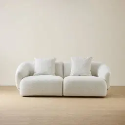 Willow Stone White 2 Pieces Modular Sofa