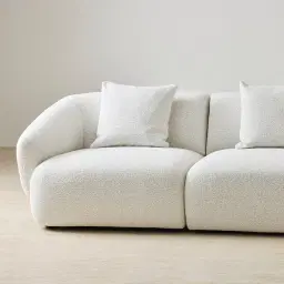 Willow Stone White 2 Pieces Modular Sofa