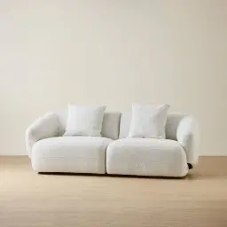 Willow Stone White 2 Pieces Modular Sofa