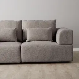 Riviera III Graphite 2 Pieces Modular Fabric Sofa