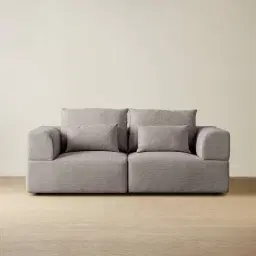 Riviera III Graphite 2 Pieces Modular Fabric Sofa