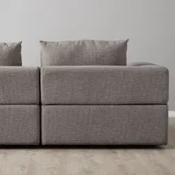 Riviera III Graphite 3 Pieces Modular Fabric Sofa