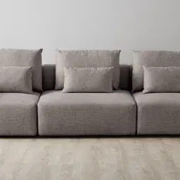 Riviera III Graphite 3 Pieces Modular Fabric Sofa