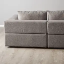 Riviera III Graphite 4 Pieces Modular Fabric Sofa