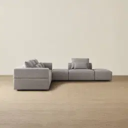 Riviera III Graphite Fabric Modular Sofa