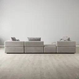 Riviera III Graphite Fabric Modular Sofa
