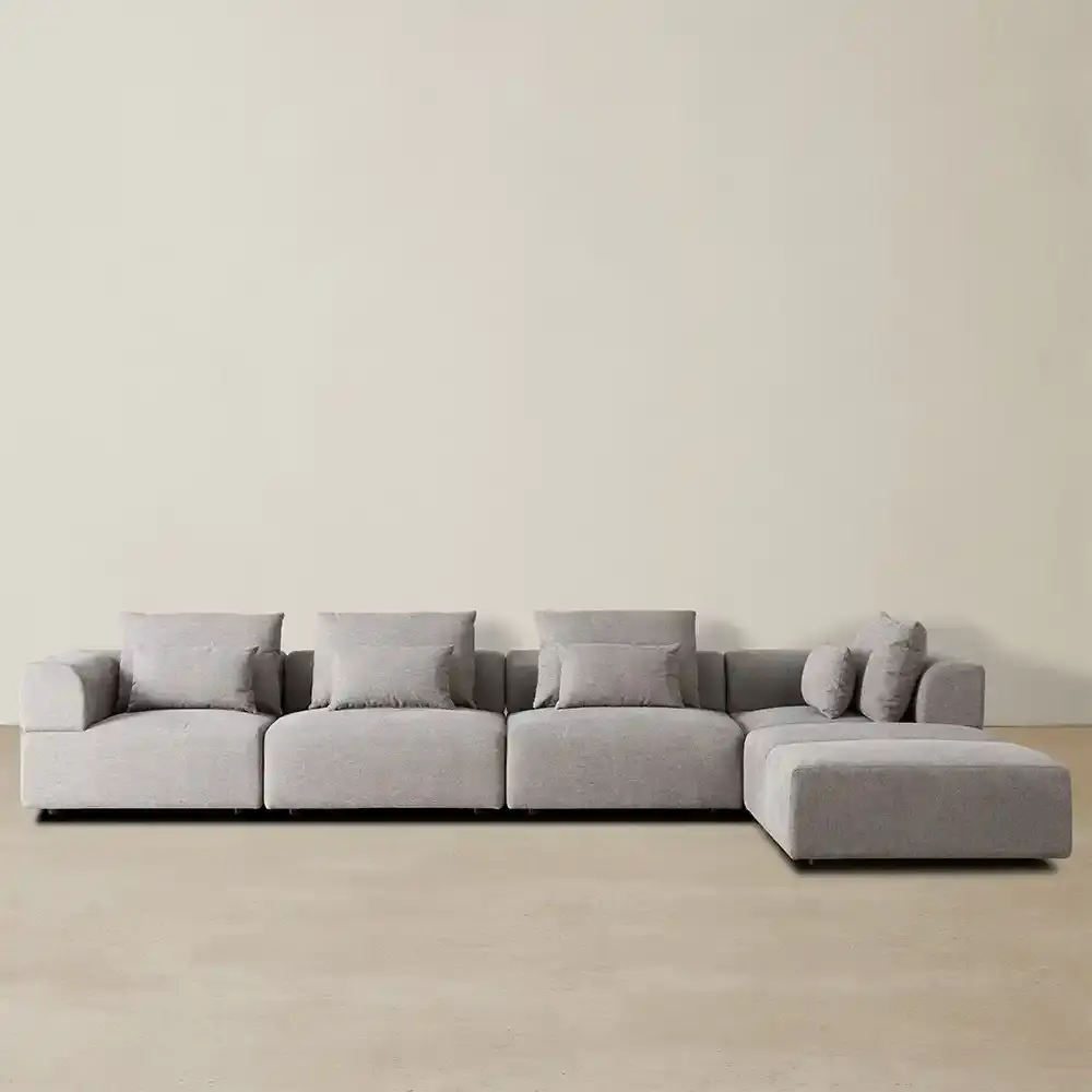 Riviera III Graphite Fabric Modular Sofa