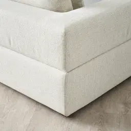 Riviera III Isabelline White 2 Pieces Modular Fabric Sofa