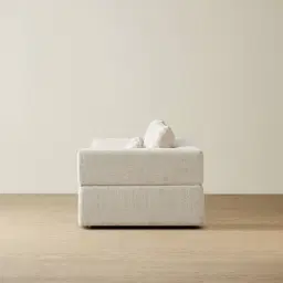 Riviera III Isabelline White 2 Pieces Modular Fabric Sofa