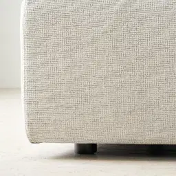 Riviera III Isabelline White 3 Pieces Modular Fabric Sofa