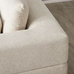 Riviera III Isabelline White 4 Pieces Modular Fabric Sofa