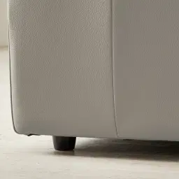 Amelie  Milk Coffee Leather Modular Dual Electric Recliner With Single Rectangle Console