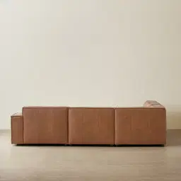 Lainey Medium Tan Modular Leather Sofa without Ottoman