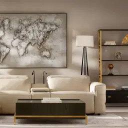 Amelie Almond Cream Leather Modular Dual Electric Recliner - Corner With Dual Rectangle Consoles