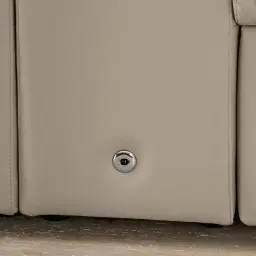 Amelie Milk Coffee Leather Modular Dual Electric Recliner - Corner With Dual Rectangle Consoles