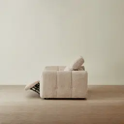 Montego Mid Beige Woven Fabric 2 Pieces Modular Dual Electric Recliner