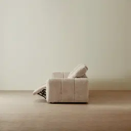 Montego Mid Beige Woven Fabric 3 Pieces Modular Dual Electric Recliner