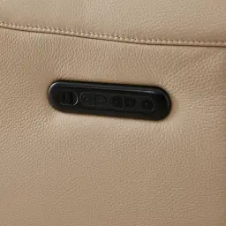 Arlington Almond Cream Leather 2 Pieces Modular Dual Electric Recliner