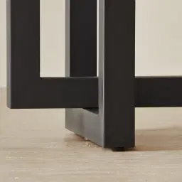 Grayson Black Rectangular Dining Table with Statuario White Sintered Stone Top - 240x105cm