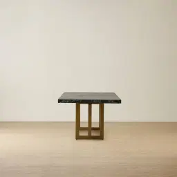 Grayson Brushed Bronze Rectangular Dining Table with Emerald Green Sintered Stone Top - 240x105cm