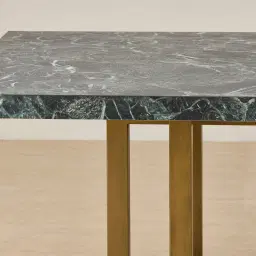 Grayson Brushed Bronze Rectangular Dining Table with Emerald Green Sintered Stone Top - 240x105cm