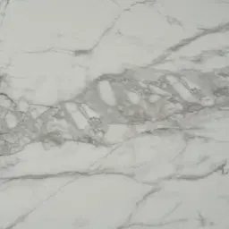 Grayson Brushed Bronze Rectangular Dining Table with Statuario White Sintered Stone Top - 268x118cm