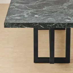 Grayson Black Rectangular Dining Table with Emerald Green Sintered Stone Top - 268x118cm