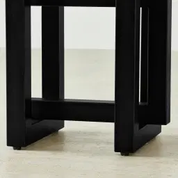 Grayson Matte Black Side Table with Emerald Green Sintered Stone Top