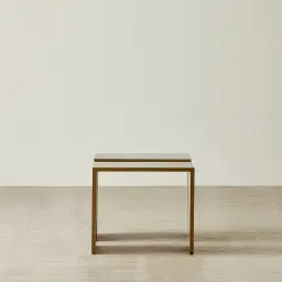 Grayson Brushed Bronze Entertainment Unit with Emerald Green Sintered Stone Top