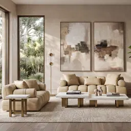 Grayson Brushed Bronze 33cm High Coffee Table with Statuario White Sintered Stone Top