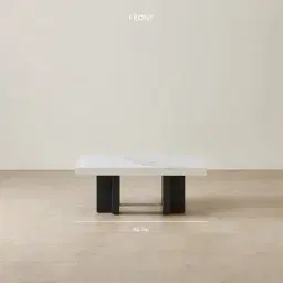 Grayson Matte Black 33cm High Coffee Table with Statuario White Sintered Stone Top