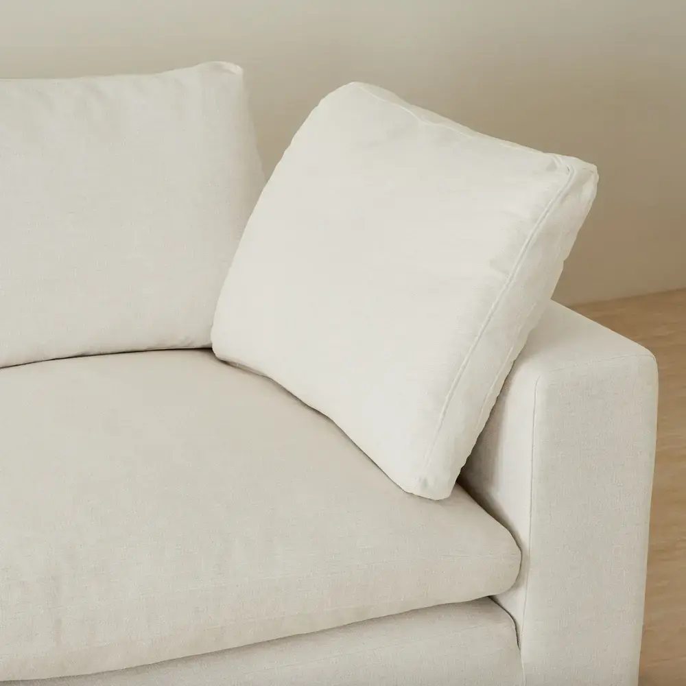 Elora II Arctic White 4 Pieces Modular Fabric Sofa