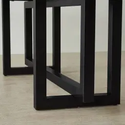 Grayson Matte Black Rectangular Dining Table with Glossy Emerald Green Sintered Stone Top - 240x105cm