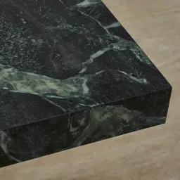 Grayson Brushed Bronze Rectangular Dining Table with Glossy Emerald Green Sintered Stone Top - 240x105cm