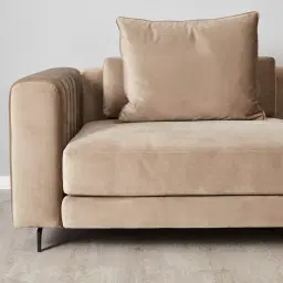 Jordan Beige Velvet Corner Sofa