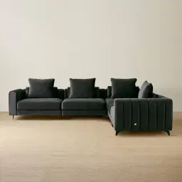 Jordan Charcoal Velvet Corner Sofa