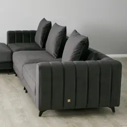 Jordan Charcoal Velvet Corner Sofa