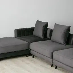 Jordan Charcoal Velvet Corner Sofa