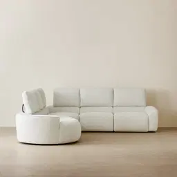 Augusta Stone White Modular Right Arm Recliner