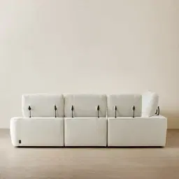 Augusta Stone White Modular Right Arm Recliner