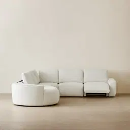 Augusta Stone White Modular Right Arm Recliner