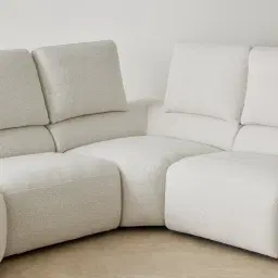 Augusta Stone White Modular Right Arm Recliner