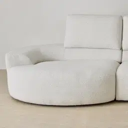 Augusta Stone White Modular Right Arm Recliner