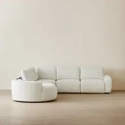 Augusta Stone White Modular Right Arm Recliner