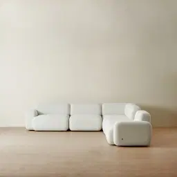 Capri Stone White Modular Corner Sofa