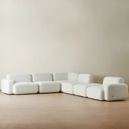 Capri Stone White Modular Corner Sofa