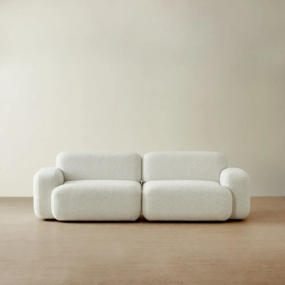 Capri Stone White 2 Pieces Sofa